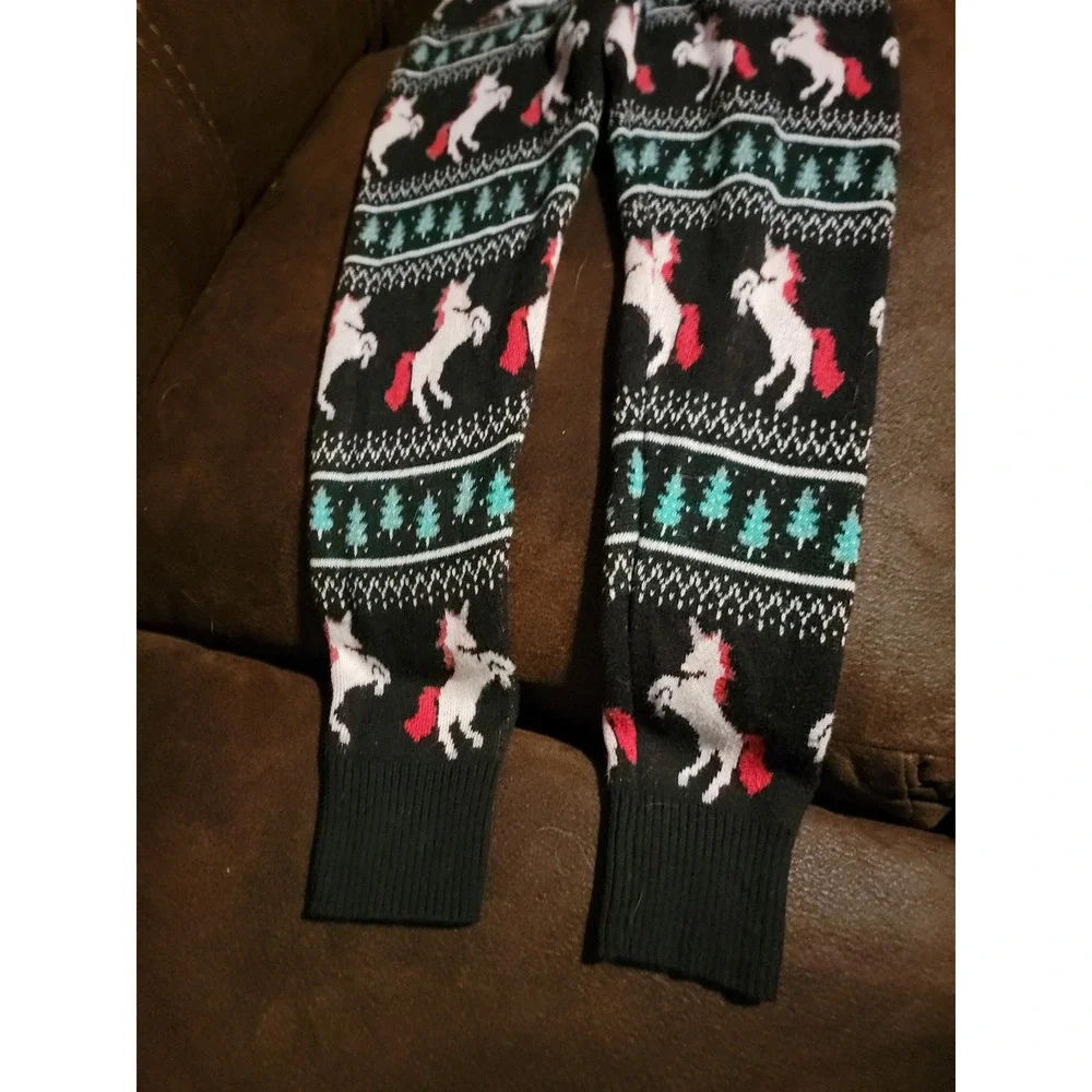 Justice unicorn holiday Christmas sweater and pants size 8‎